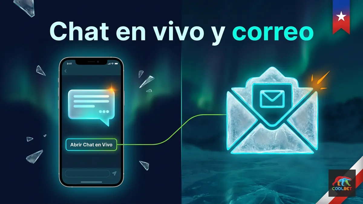 Canales de atención al cliente de Coolbet Chile: chat en vivo y correo electrónico