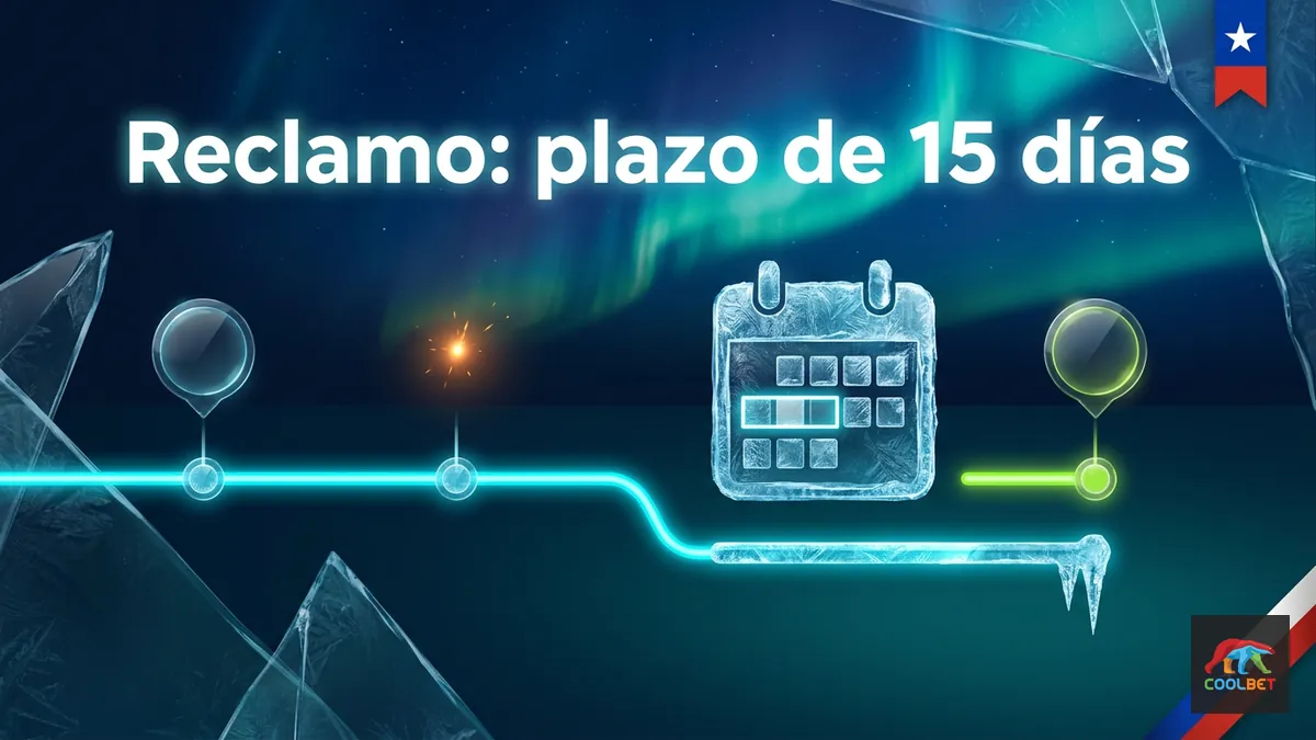 Proceso de reclamo formal en Coolbet Chile: plazo y escalamiento, línea de tiempo ilustrada