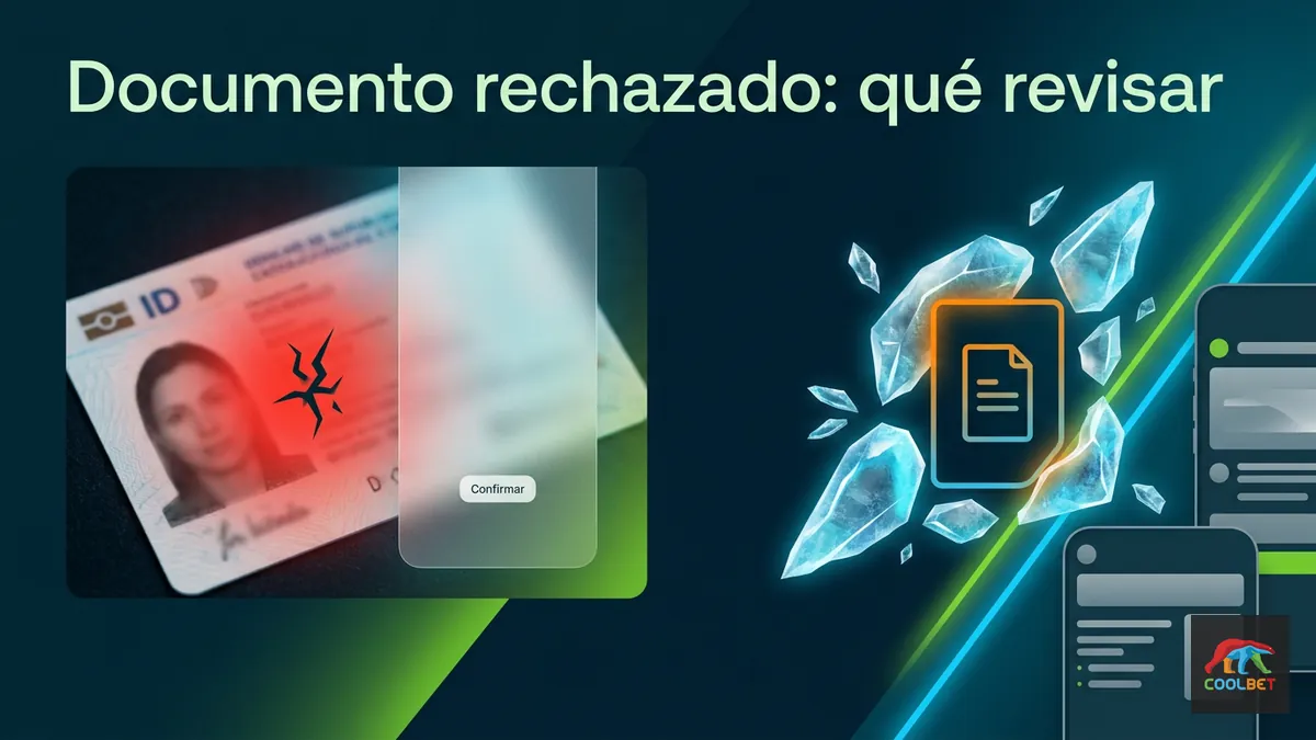 Documento de identidad rechazado en la verificación de Coolbet Chile y cómo corregirlo