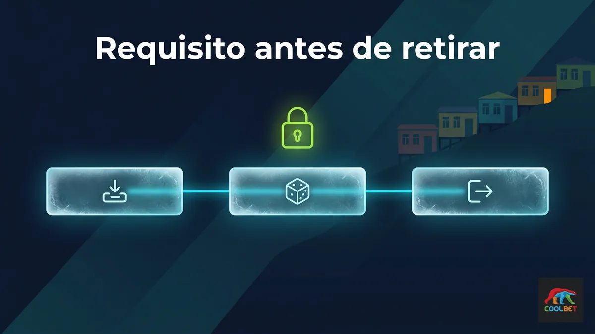 Línea de tiempo de hielo con iconos de depósito, apuesta y retiro, con Valparaíso al fondo, Coolbet Chile